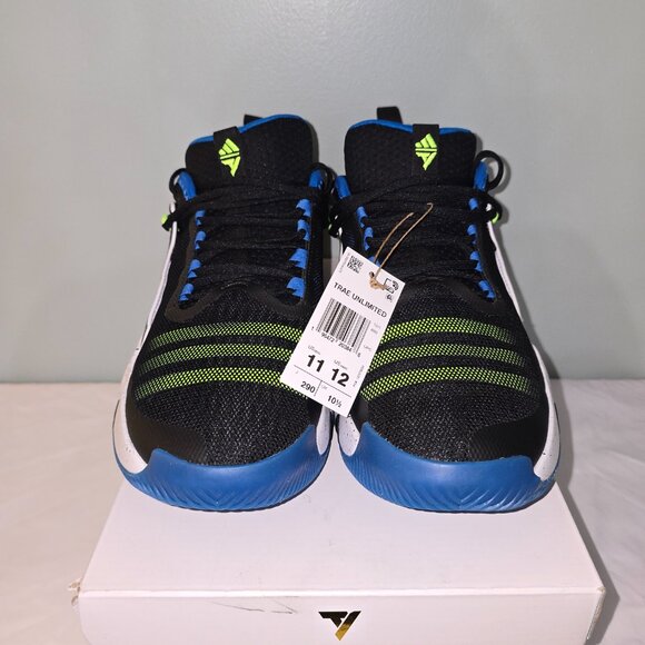 Adidas Trae Unlimited Basketball Sneakers, M 11/W 12, Blk/Blue/Grn, New in Box - Picture 3 of 10